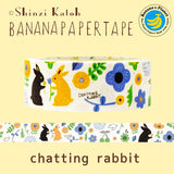 Cinta washi de conejo parlanchín 