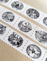 Jon Turner Illustration - Matchsticks Miniatures Fantasy Art Stamp Washi Tape