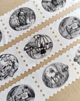 Jon Turner Illustration - Matchsticks Miniatures Fantasy Art Stamp Washi Tape