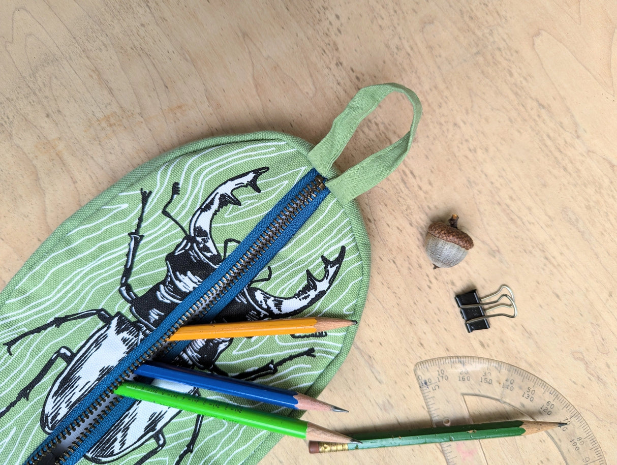 Stag Beetle Zippered Pouch