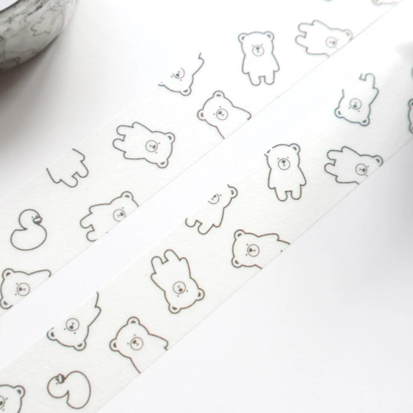 Tono & Lims 2 Washi Tape by forme.

A masking tape made in collaboration with Tono & Lims' adorable characters Kuma and Daku-kun!