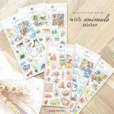 An illustration sticker with the theme of the peaceful daily life of animals is now available!
It features a gold rim around the seal.
Please also pay attention to the sheer piece design.