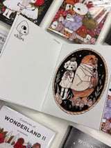jb0xtchi Postcard Set - Creatures of Wonderland

The Creatures of Wonderland Postcard Set includes 20 postcards featuring artwork illustrated by jb0xtchi (Jessica Ng). jb0xtchi creates stationary and small trinkets from whimsical ideas in the form of painting using ink, watercolor, and gouache.

6in x 4in postcards
20 different designs
All artwork done by Jessica Ng