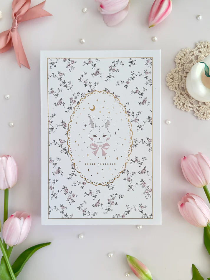 leelajournals Bunny A5 Notebook (Dotted, Lined)