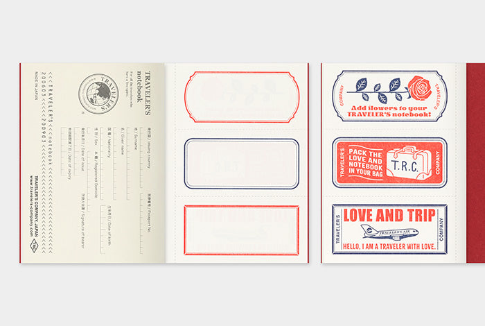 TRAVELER'S notebook Refill LOVE AND TRIP (Passport Size)
