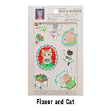 Sanby Multi-Sticker Arisa Shimoda - Flower and Cat