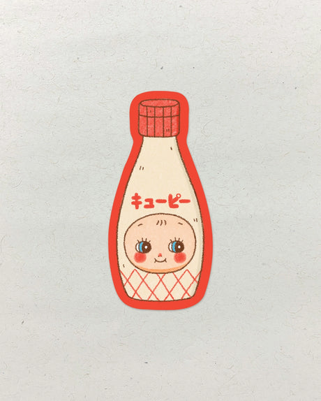 Kewpie Mayo Vinyl Sticker by natamori

✿ approx. 7.5 × 3.5 cm
✿ on a 3" × 3.5" sheet, easy to peel and stick
✿ matte vinyl sticker
✿ water- and scratch-resistant