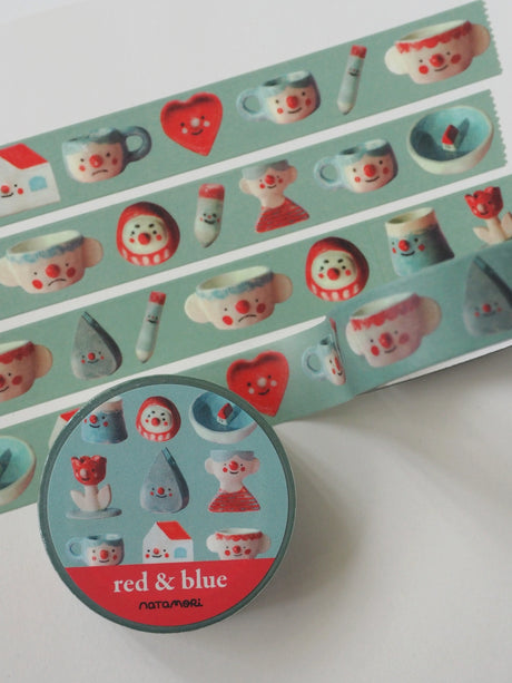 Red and Blue Washi Tape by natamori