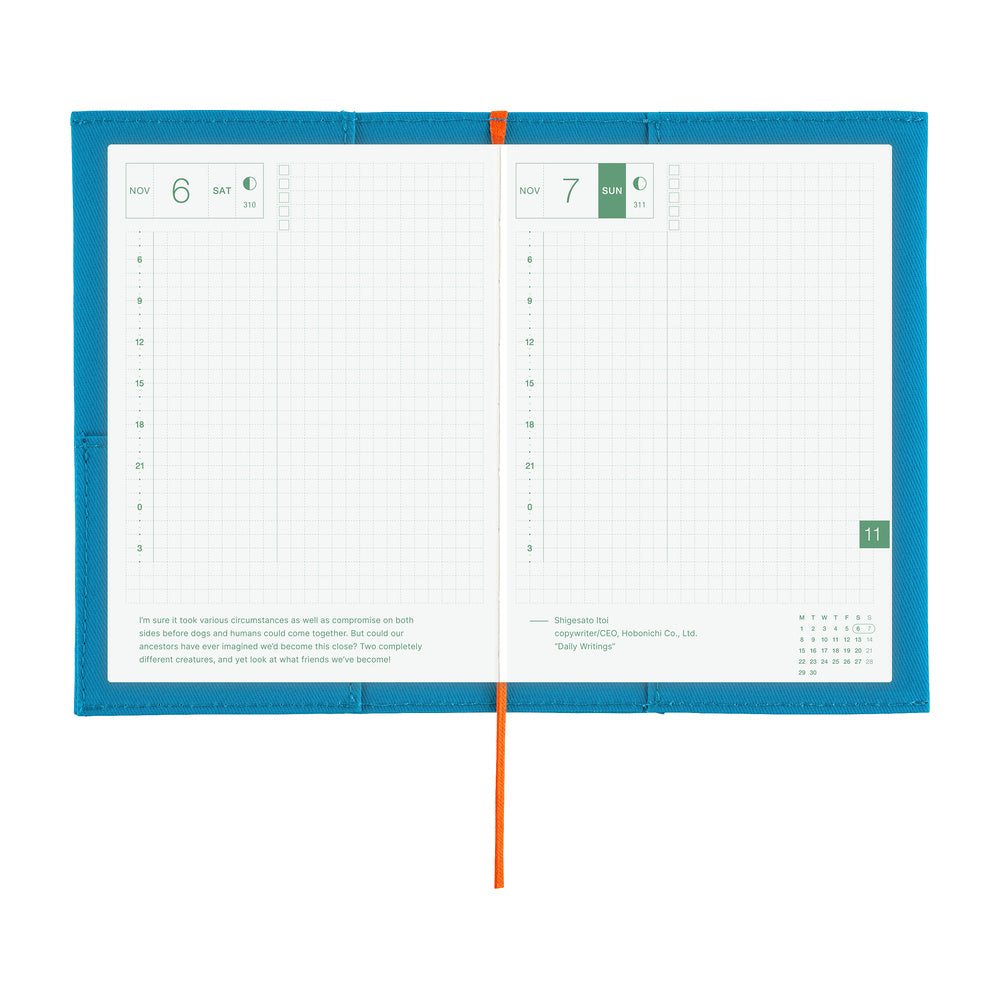 Hobonichi Techo A6 Cover Folio: Ocean Blue