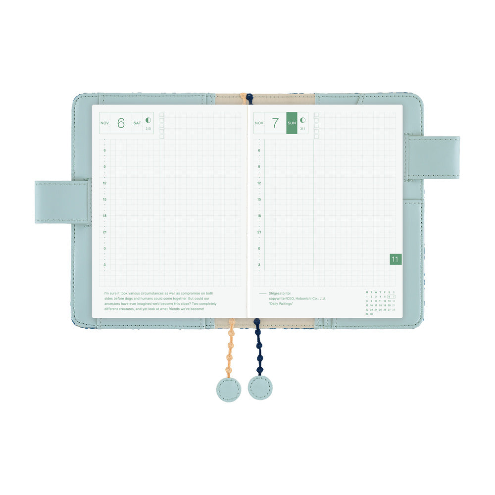 Hobonichi Techo A6 Cover mina perhonen: felice (Blue)