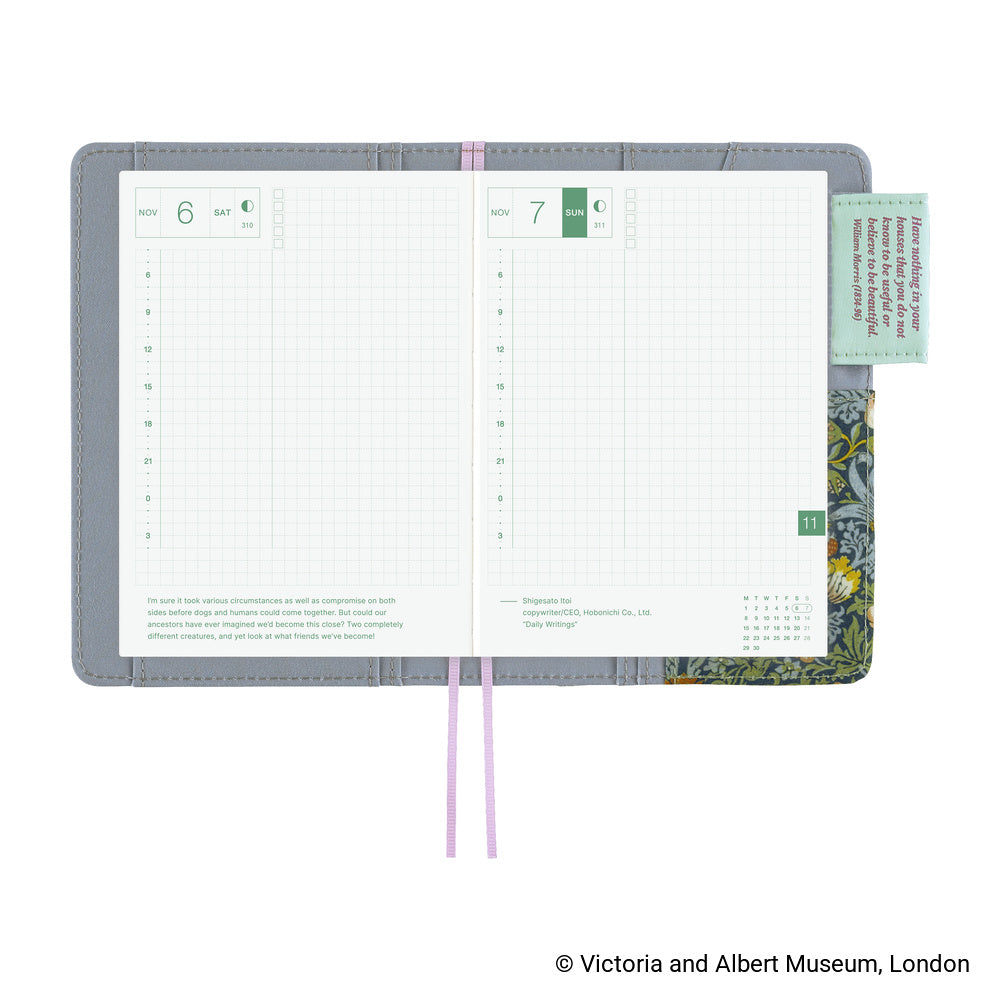 Hobonichi Techo A6 Cover V&A Series: Strawberry Thief