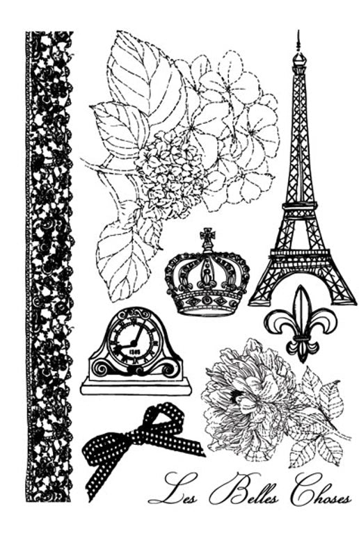 Sello adhesivo de la Torre Eiffel