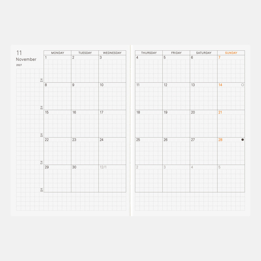 Hobonichi Techo 2027 English Planner Book - A6