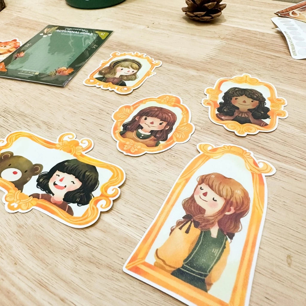 PaperaicaShop Autumnal Girls Sticker Pack
