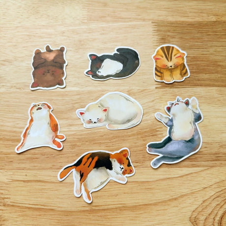 PaperaicaShop Lazy Cats Sticker Pack