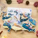 PaperaicaShop Whimsical Whales Sticker Pack