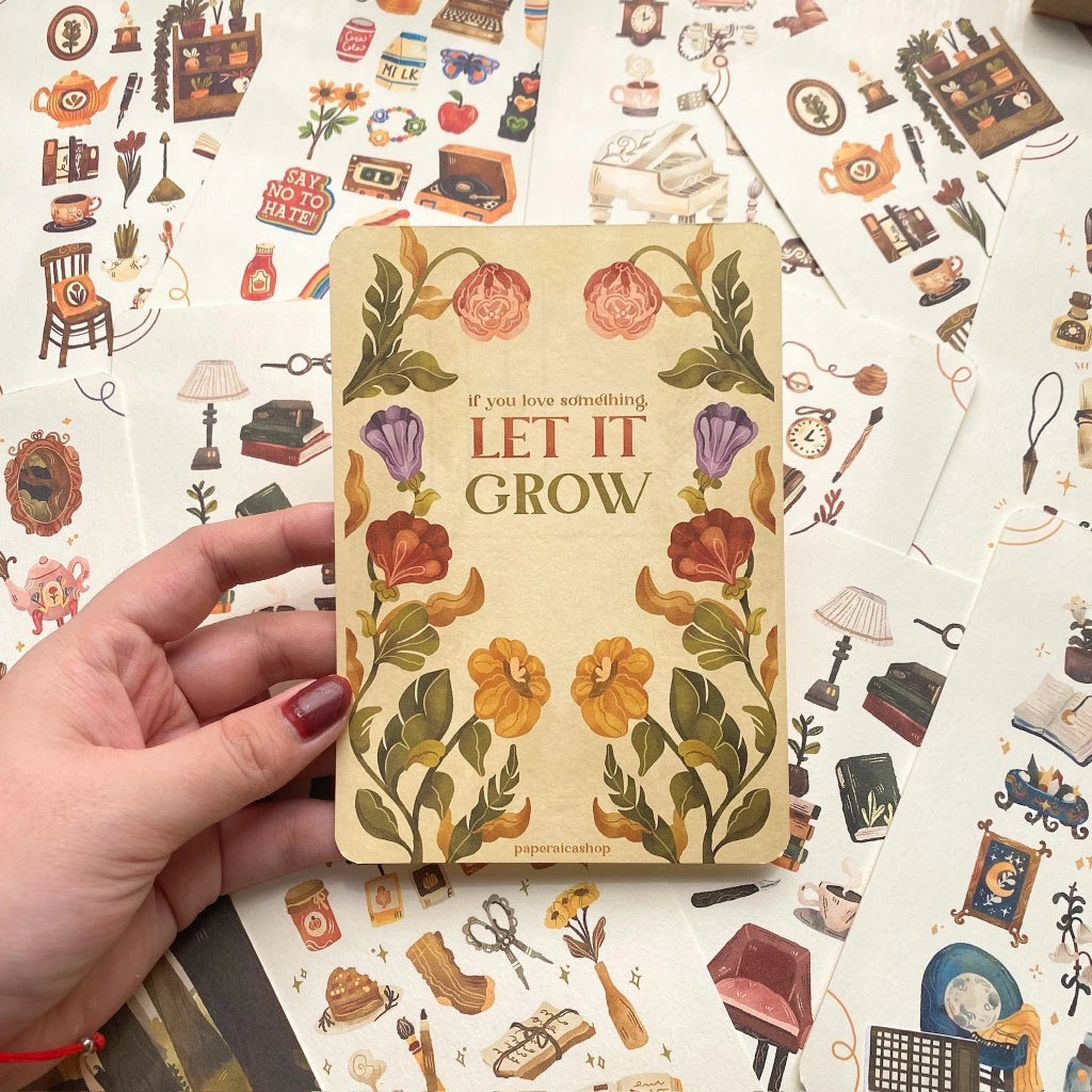 PaperaicaShop Let it Grow Postcard