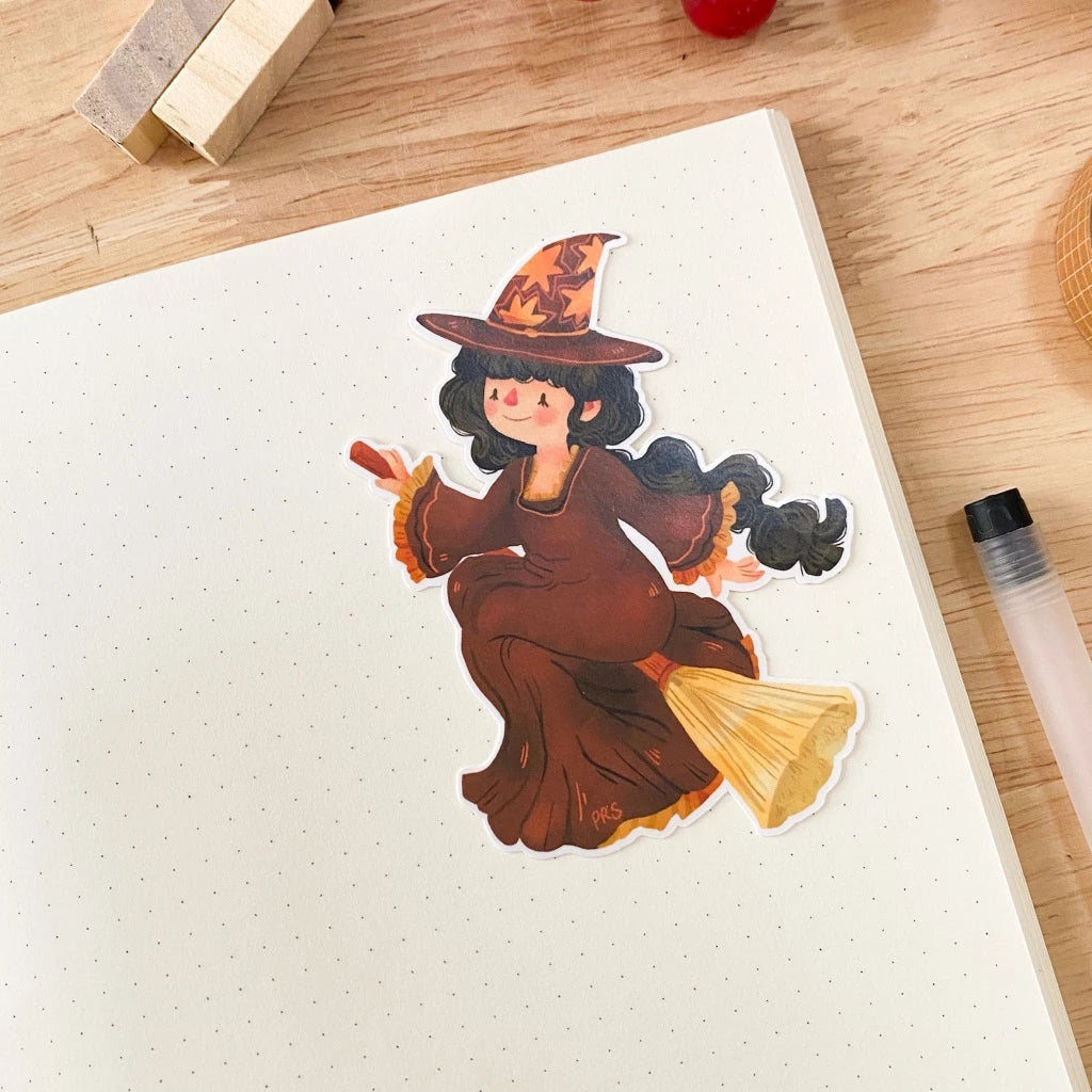 PaperaicaShop Vintage Witch Maica Vinyl Sticker