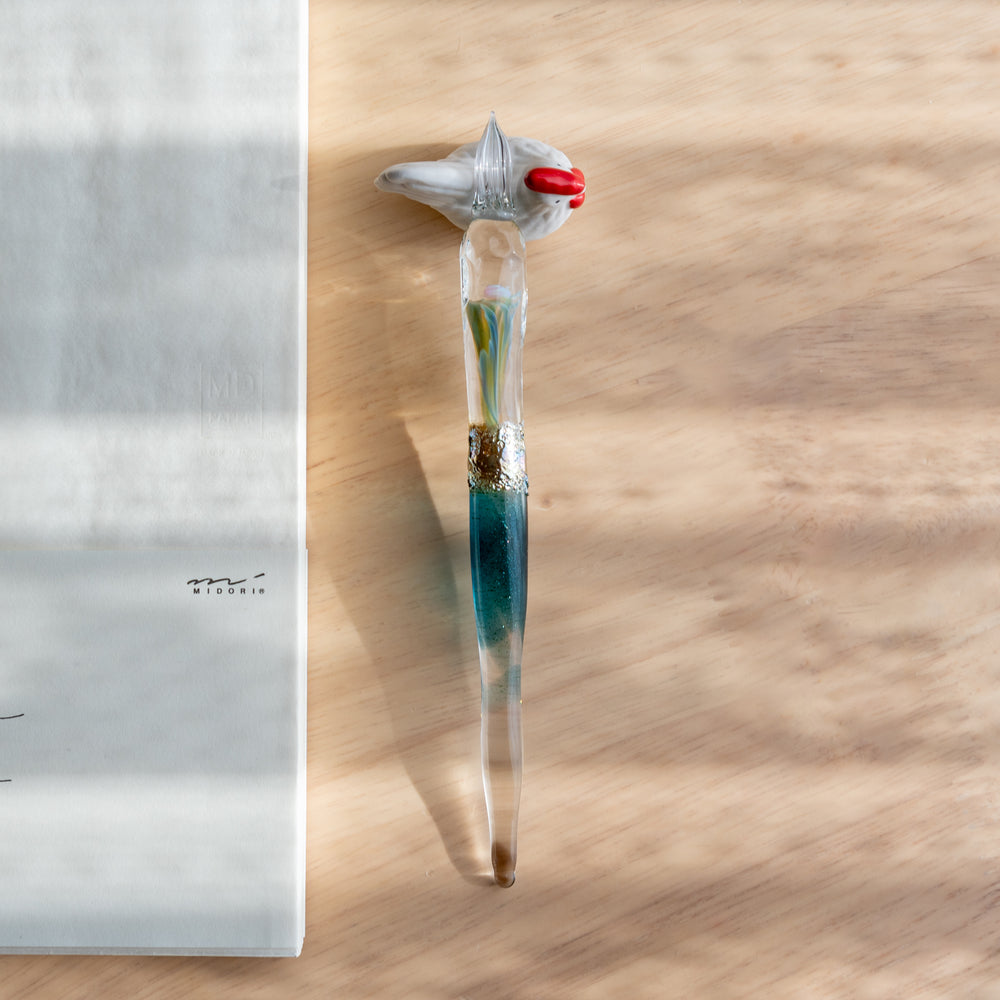 Tsukuyomi Blue Glass Dip Pen