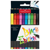 Faber-Castell Black Edition Super Soft Brush Pens, Box of 10