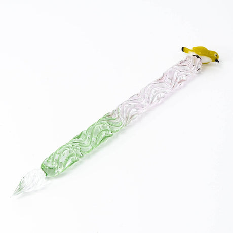 Warbling White-eye Glass Dip Pen
