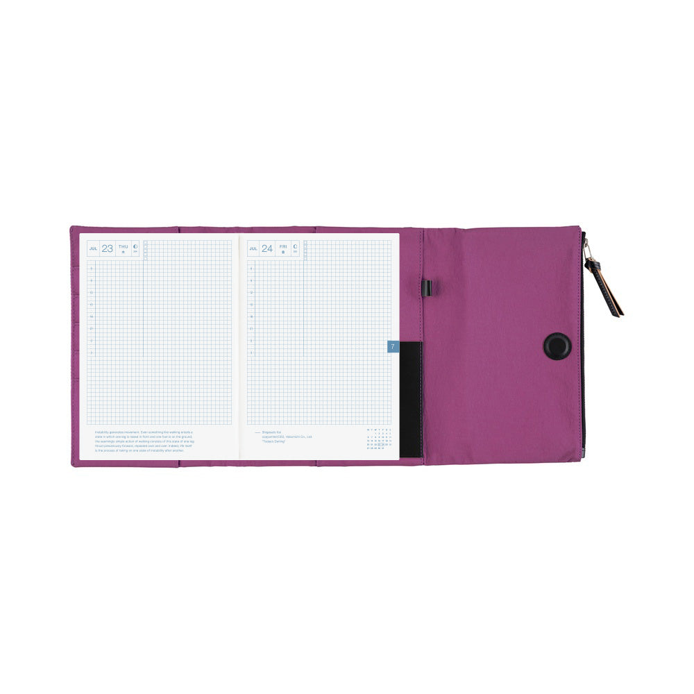 Hobonichi Techo 2026 Cousin A5 Book & Cover - Tragen: Purple [JPN/A5/April Start]