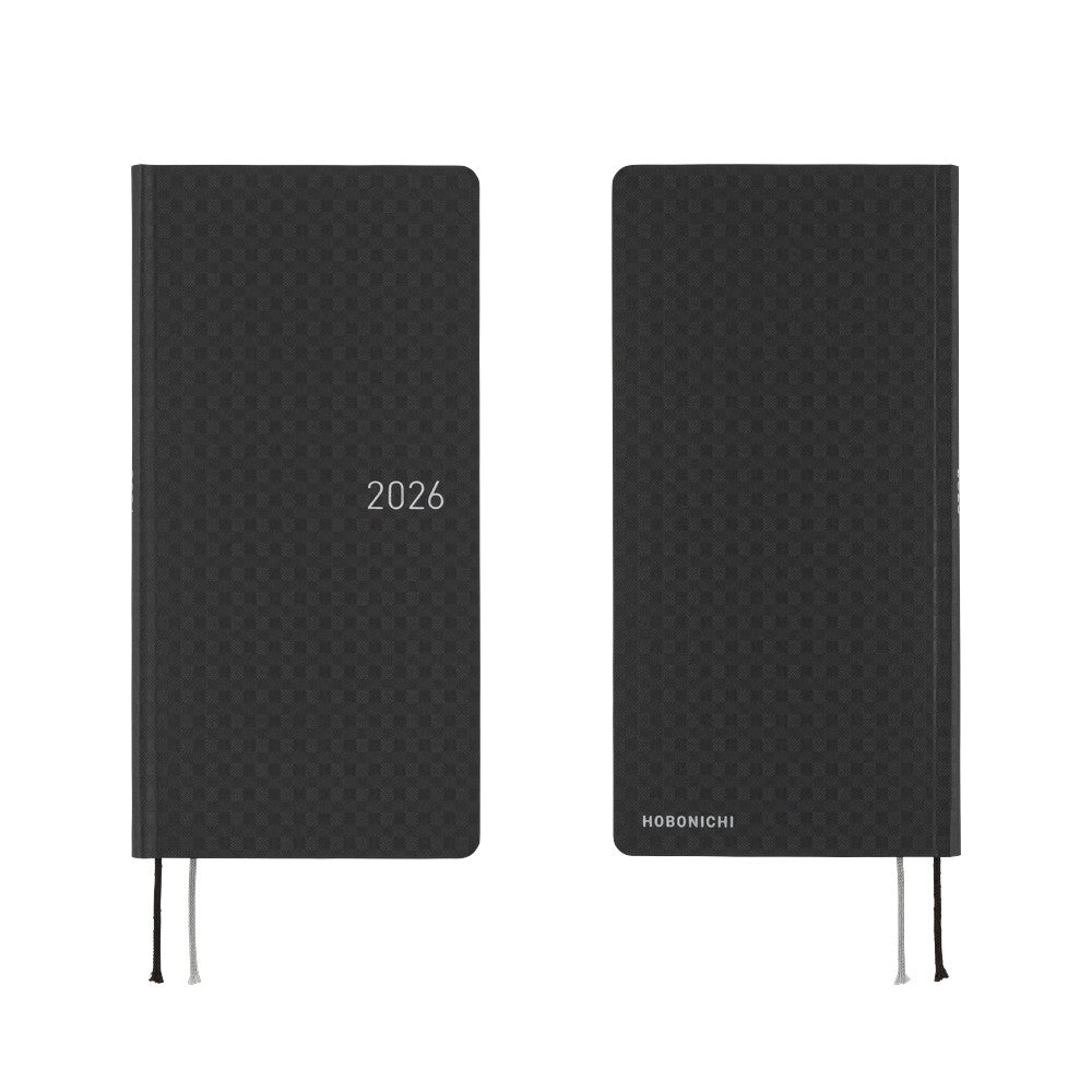 Hobonichi 2026 Spring Weeks Paper Series: Black Gingham [JPN/Tall & Slim/April Start]