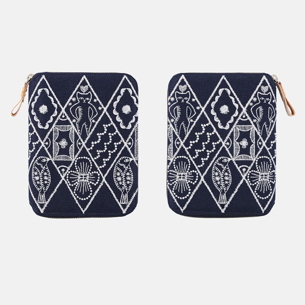 Hobonichi 2025 A6 Cover - mina perhonen: symphony (Navy)