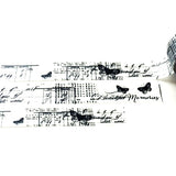 Cinta adhesiva washi rústica con forma de mariposa