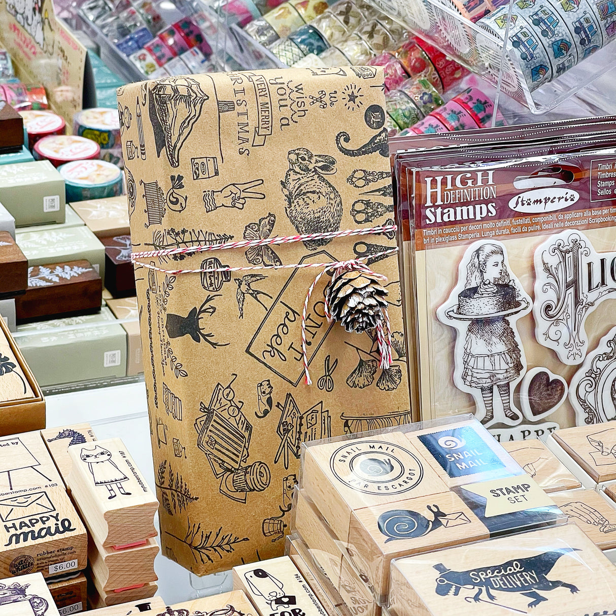 Official Nice List Rubber Stamp