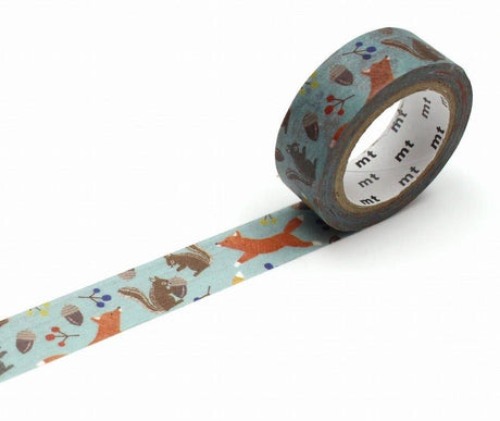 MT Washi Tape - Embroidery Fox And Squirrel
