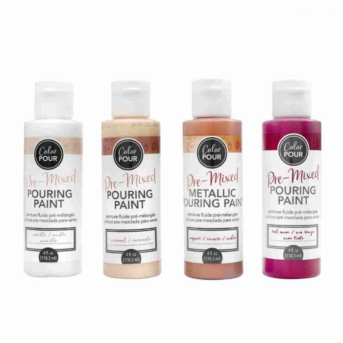 50 % DE DESCUENTO: Kit de pintura premezclada Desert Rose Color Pour, paquete de 4 