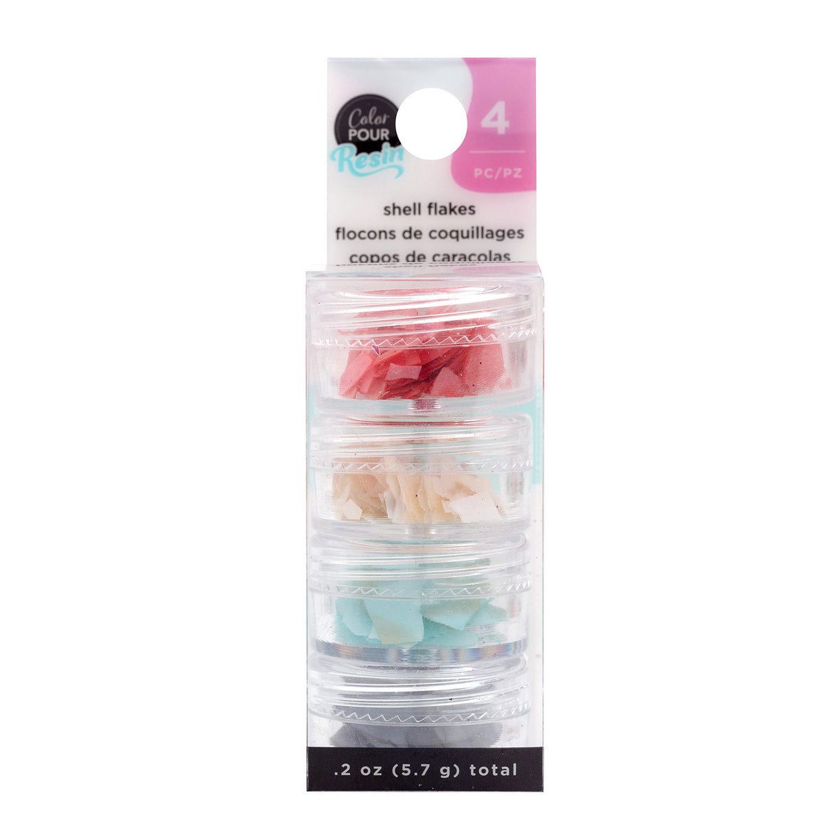 50% OFF - Color Pour Resin Mix-Ins Shell Flakes Primary 4/Pkg
