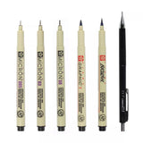 Pigma Manga Comic Pro Sketching & Inking Sets 6-Piece Set