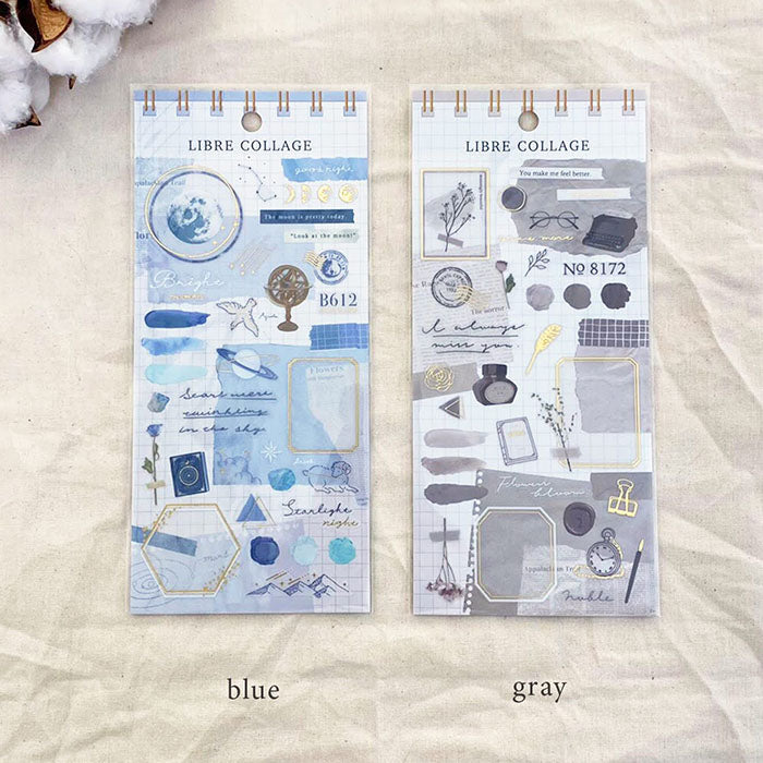 Pegatinas de collage de Free Blue Mind Wave Seals