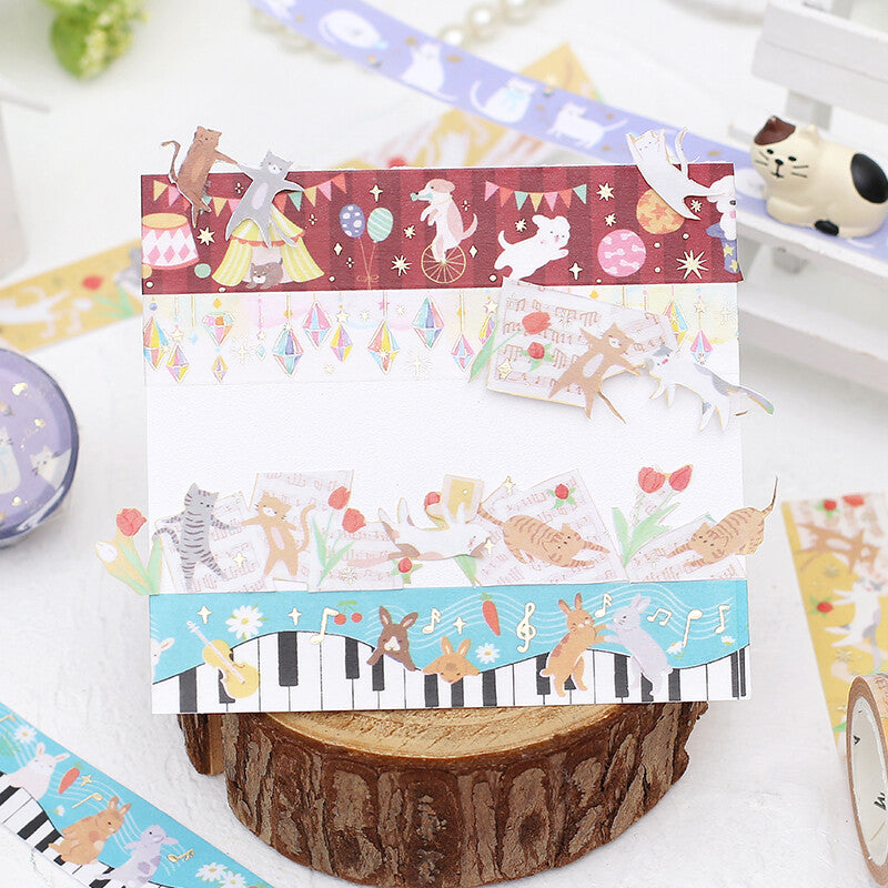 Cinta adhesiva washi con fondo de pantalla para concierto de piano
