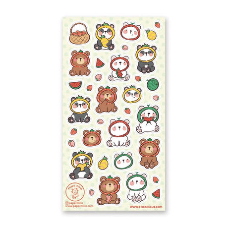 Beary Fruity Sticker Sheet