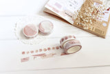 Beige Days & Numbers Washi Tape