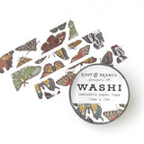 Cinta washi con diseño de mariposas y polillas