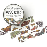 Cinta washi con diseño de mariposas y polillas