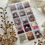 Winter Cat Stamps Sticker Sheet
