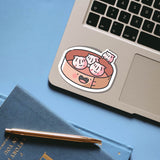 Cute Prawn Dumplings Vinyl Sticker
