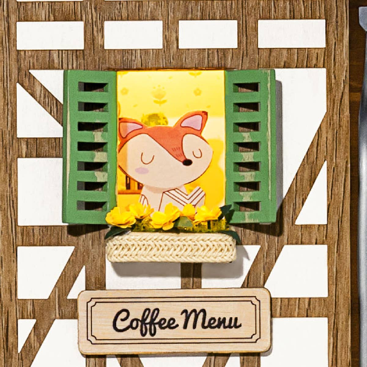 Lazy Coffee House DIY Wall Hanging Miniature House Kit