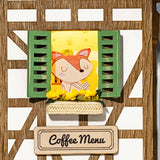 Lazy Coffee House DIY Wall Hanging Miniature House Kit