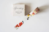 Cinta washi con pintura floral
