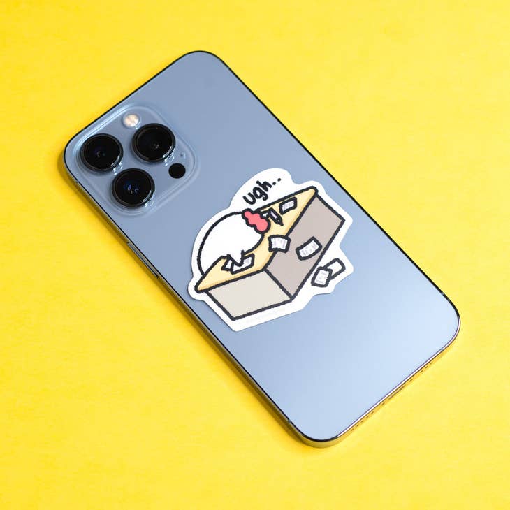 Robot Dance Battle - Grumpy Chicken Ugh Desk Sticker