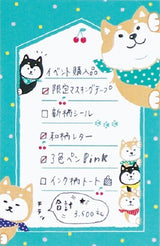 Juego de cartas en miniatura de Shiba Inu: papeles y sobres para escribir