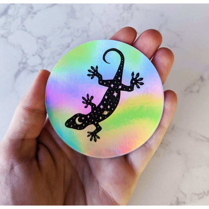 Celestial Gecko Holographic Sticker