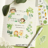 Pegatinas washi flake con palabras 