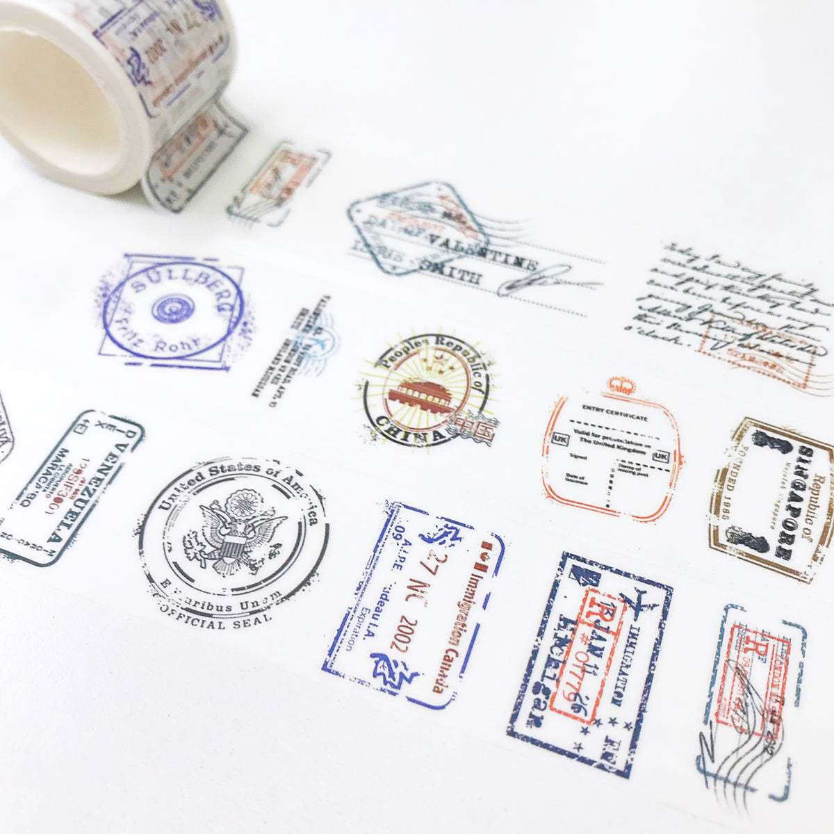 Passport Stamp Washi Tape